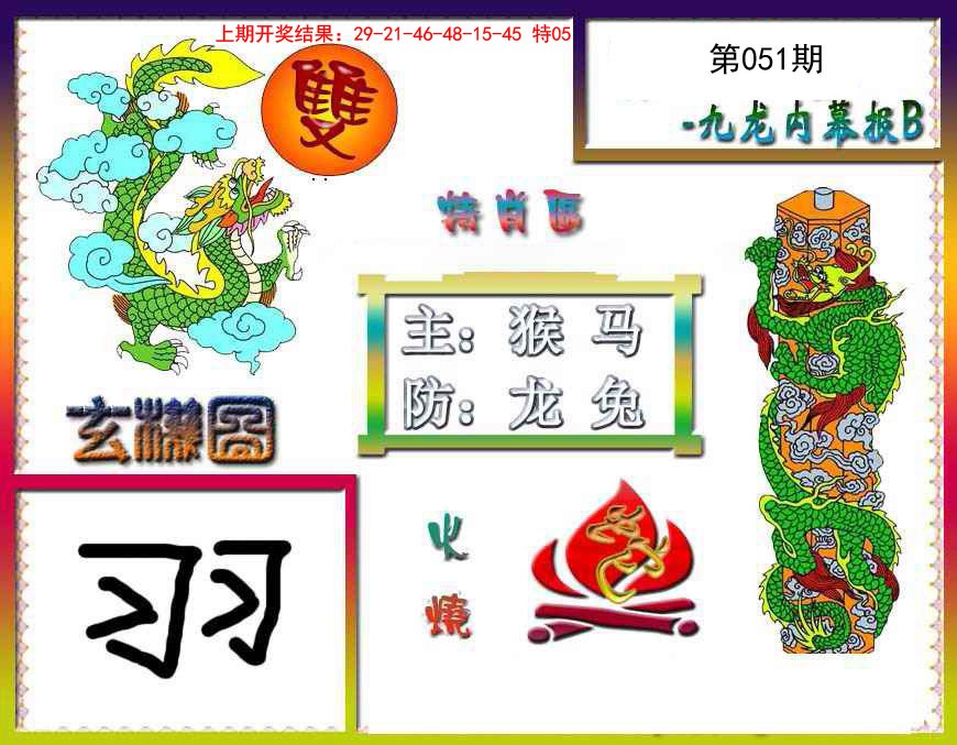 051期九龙内幕特肖图B[图]