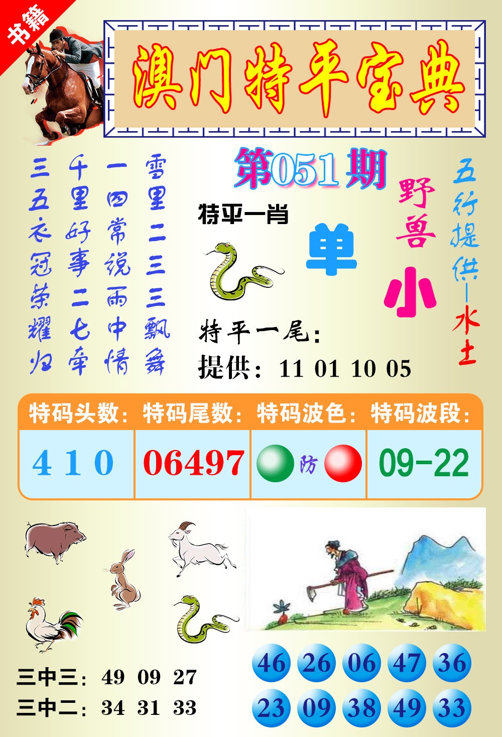 051期澳门宝典平特[图]