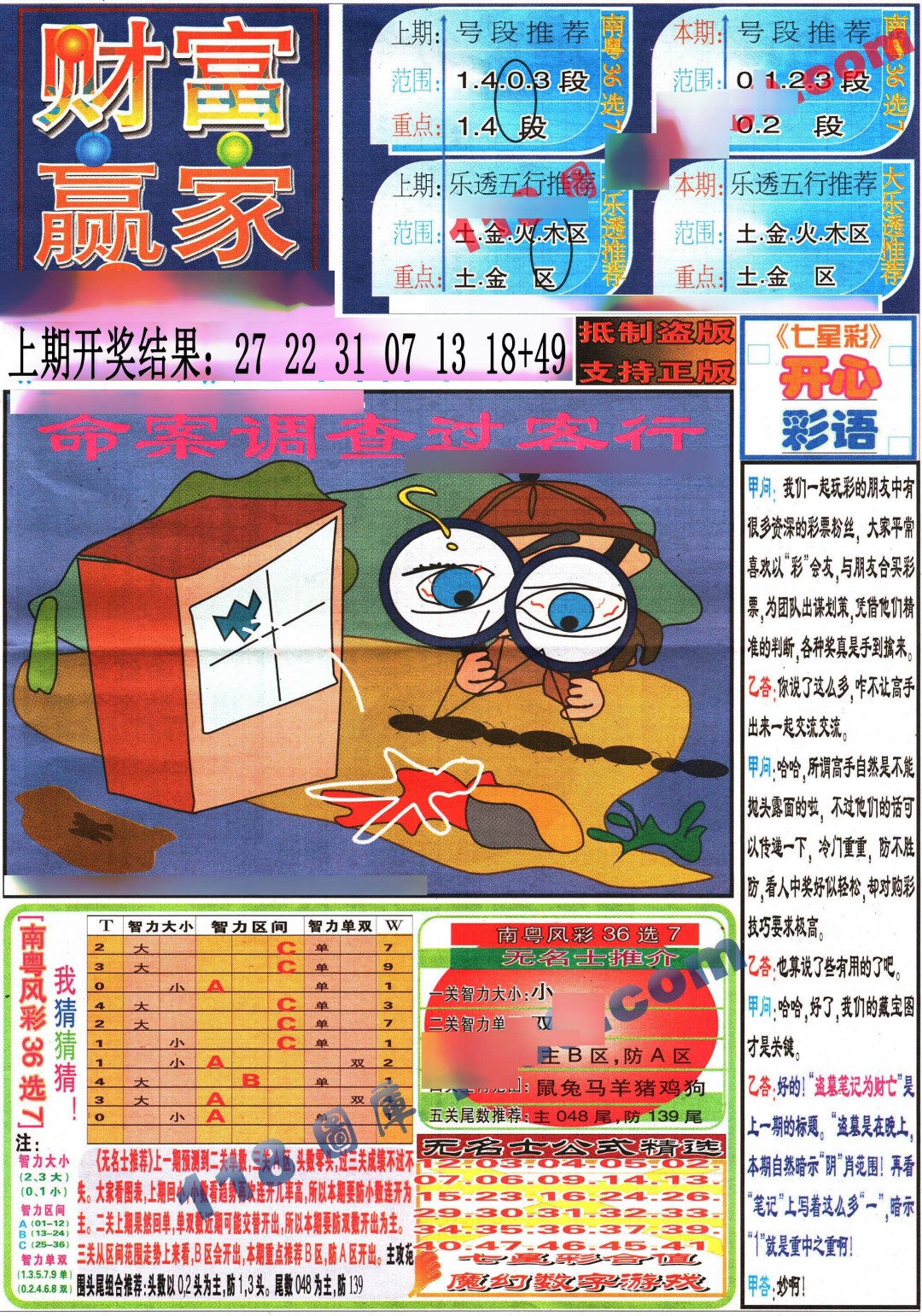 052期七星彩图(高清)[图]