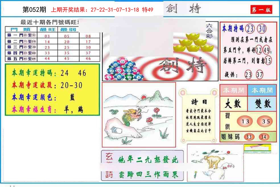 052期九龍创特A(推荐)[图]