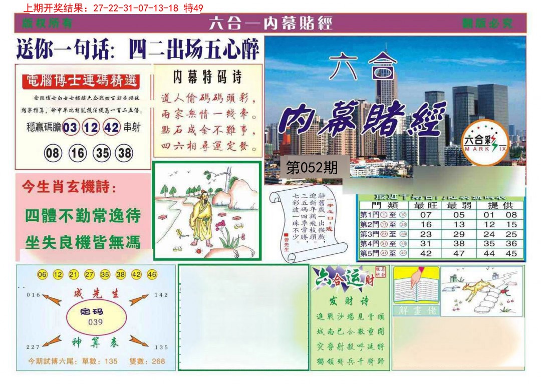 052期内幕赌经[图]