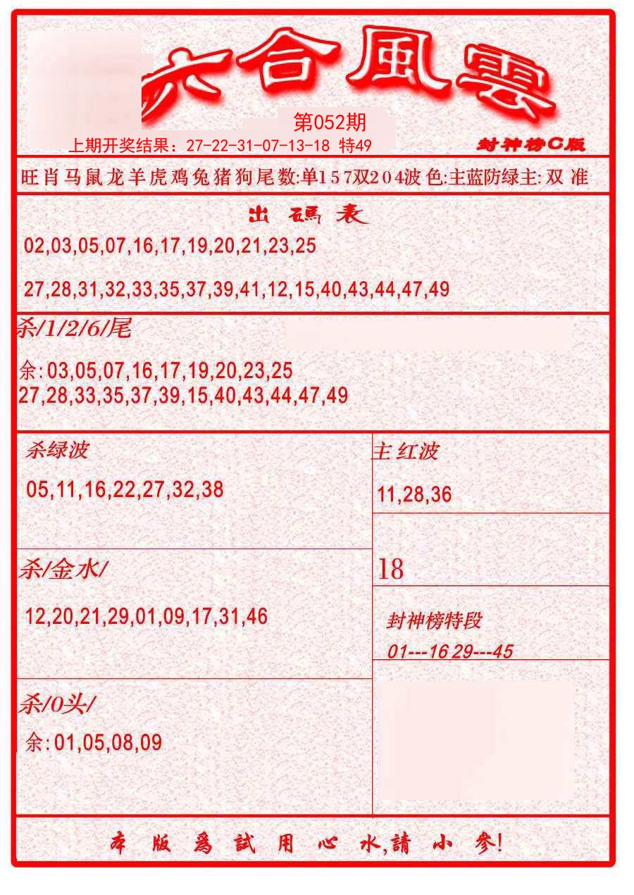 052期六合风云B[图]