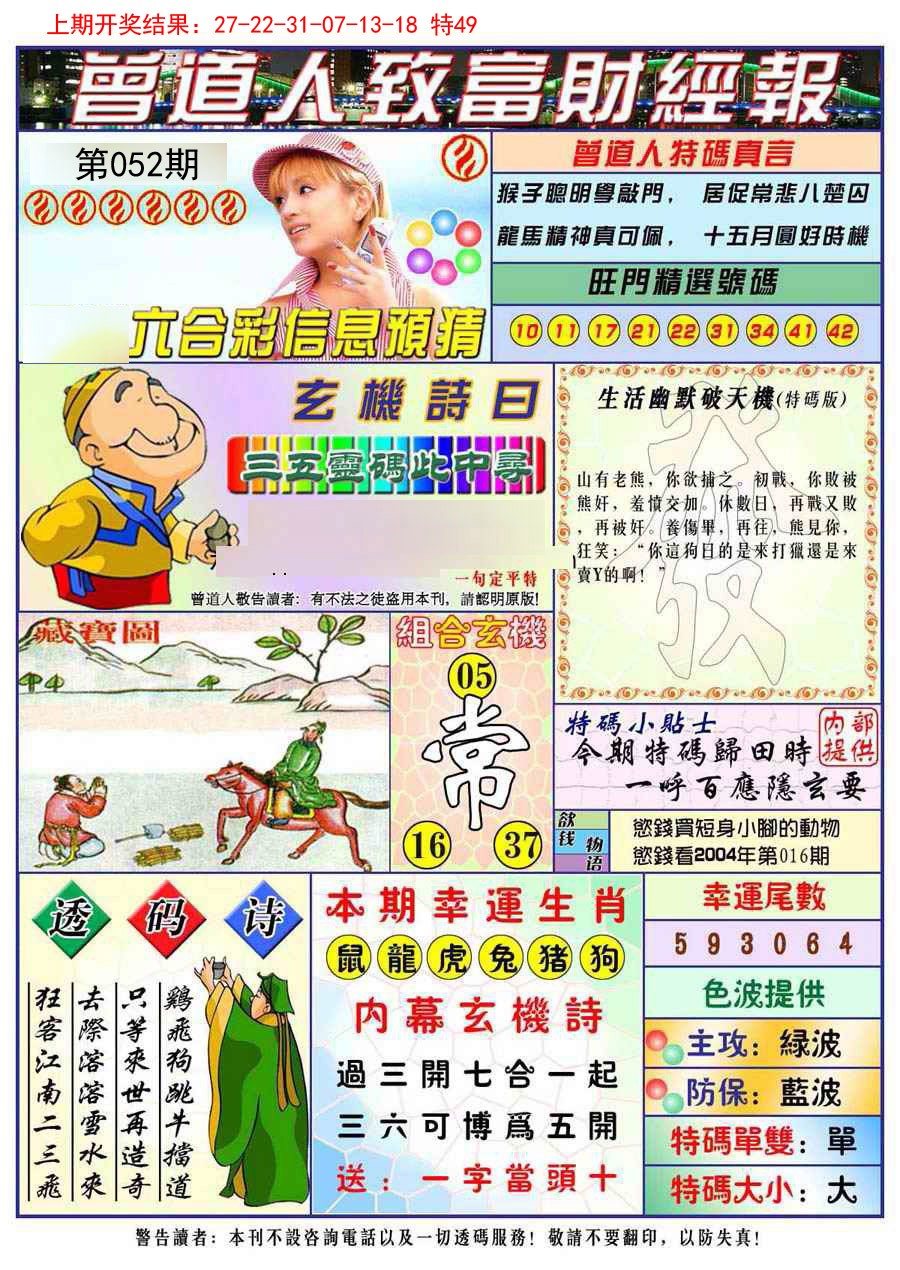 052期曾道人致福财经[图]