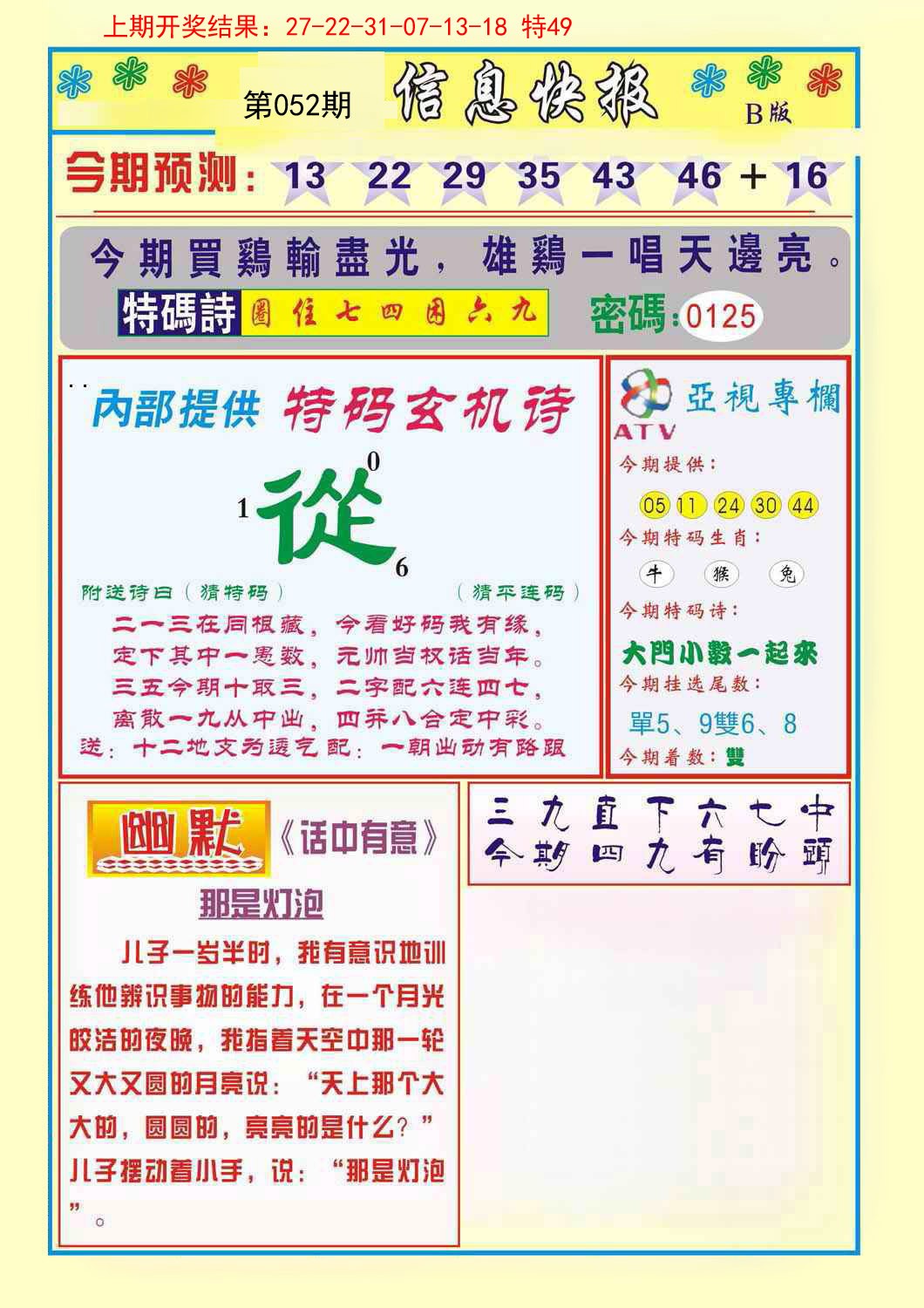 052期信息快报B[图]
