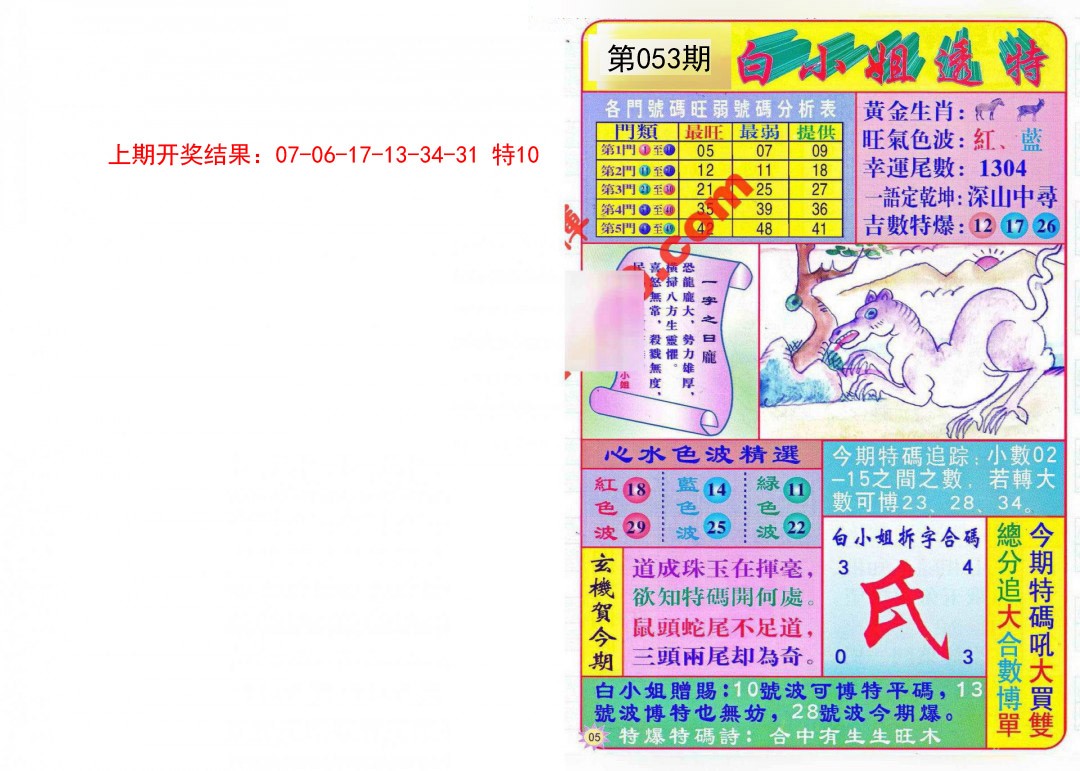 053期白小姐透特[图]