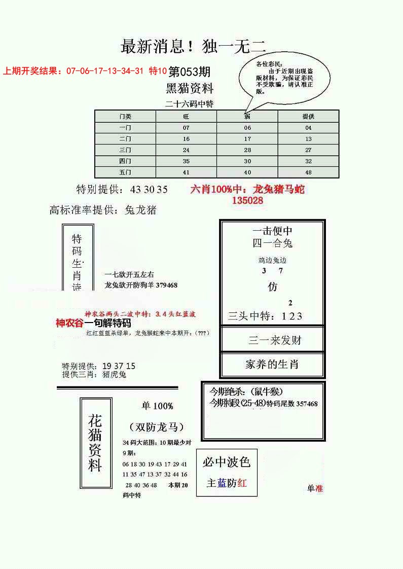 053期独一无二(正)[图]