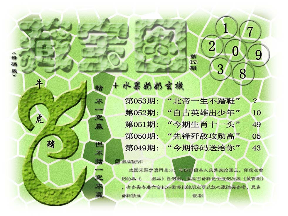 053期(水果奶奶藏宝图)正版[图]