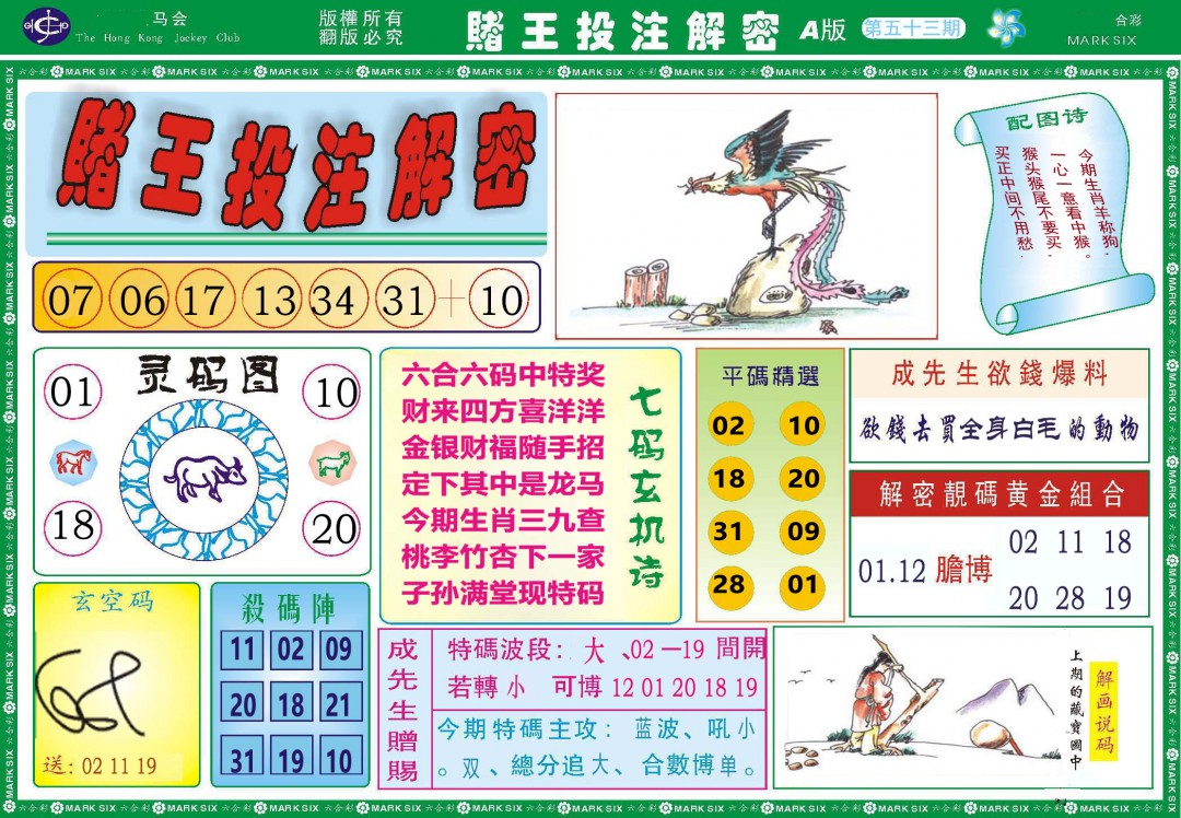 053期赌王投注解密[图]