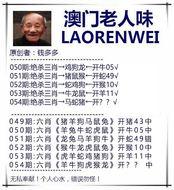 054期澳门老人味[图]