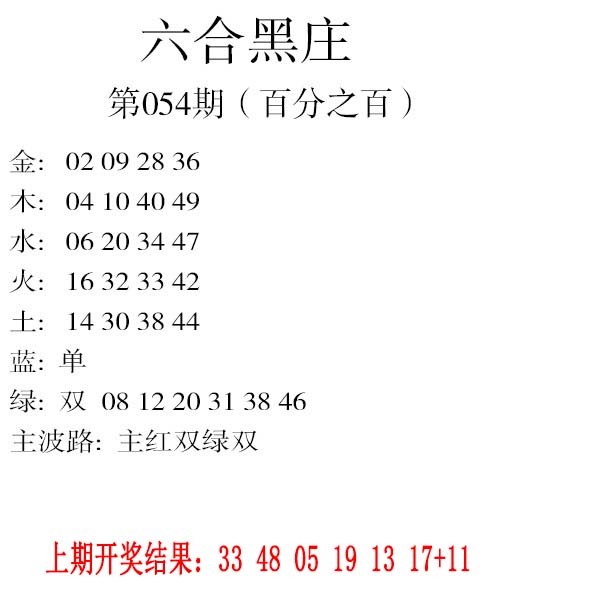 054期六合黑庄[图]