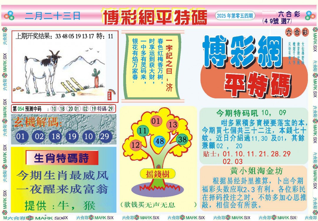 054期博彩网平特报[图]