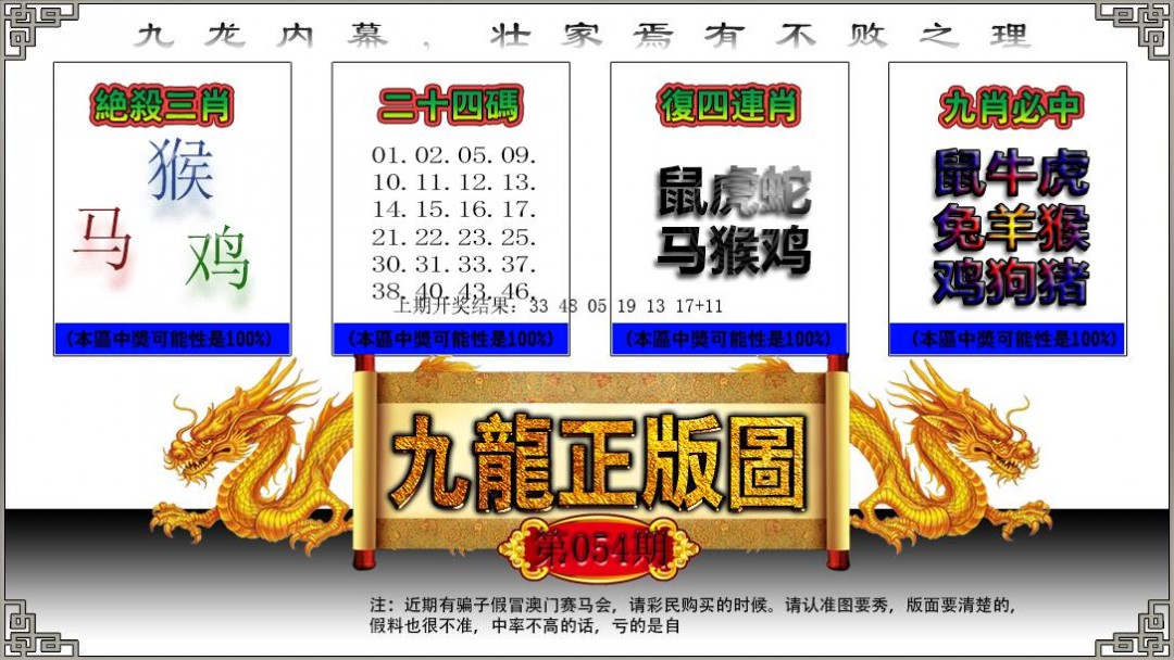 054期九龙正版图[图]