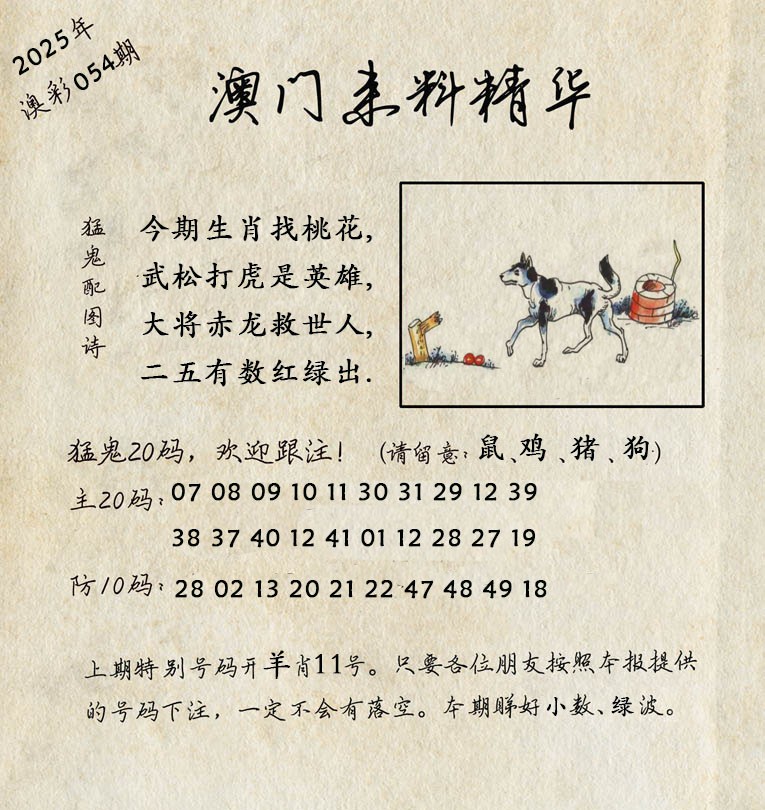 054期澳门来料精华[图]