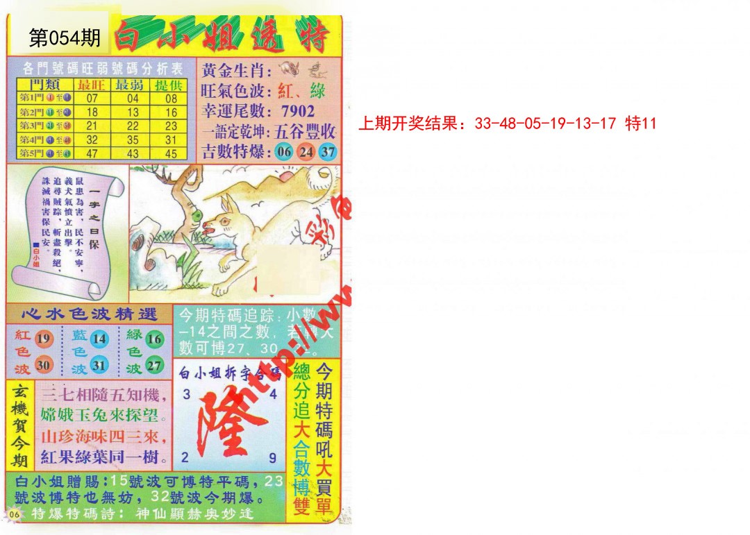 054期白小姐透特[图]