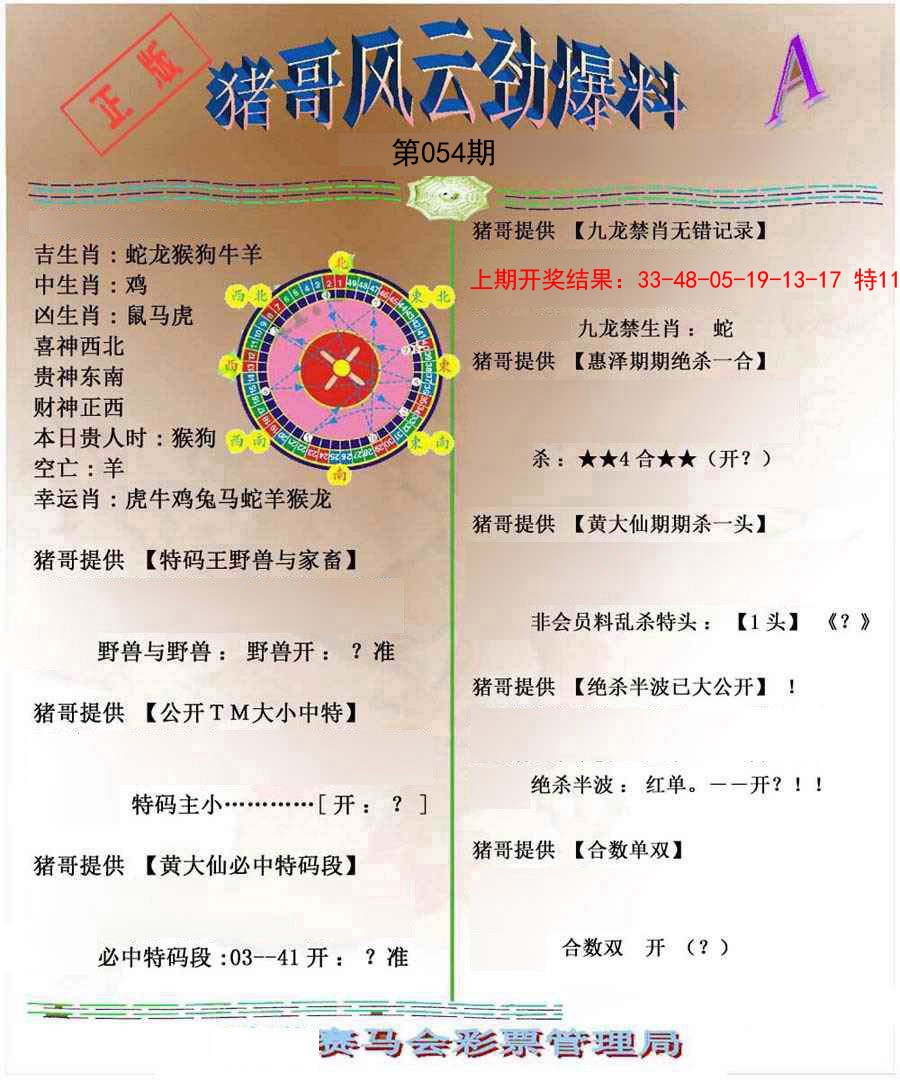 054期猪哥风云劲爆料A[图]