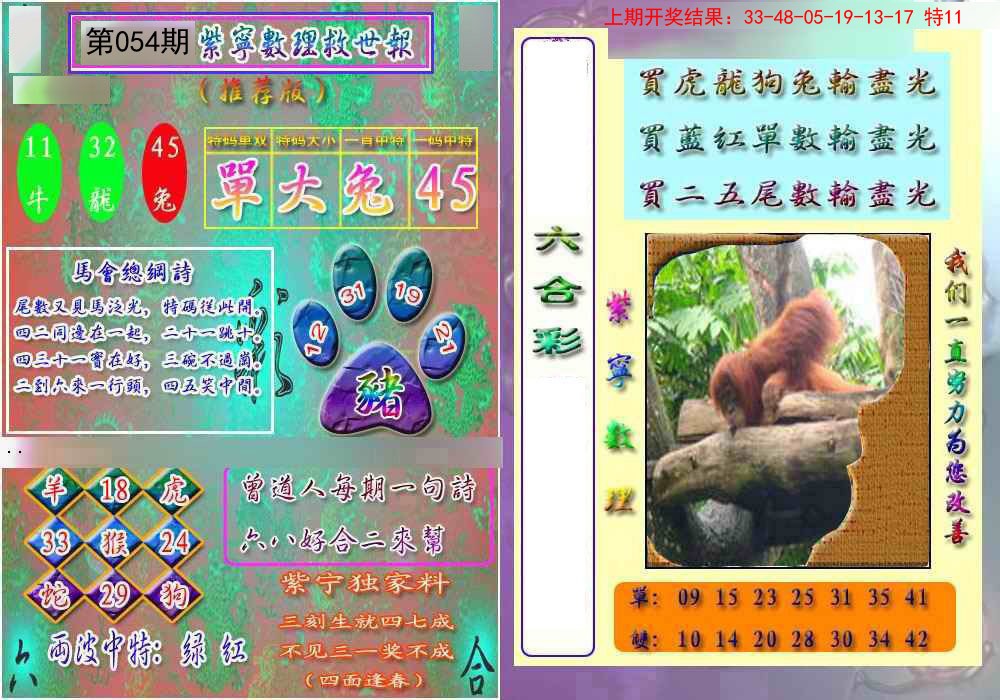 054期数理救世报[图]