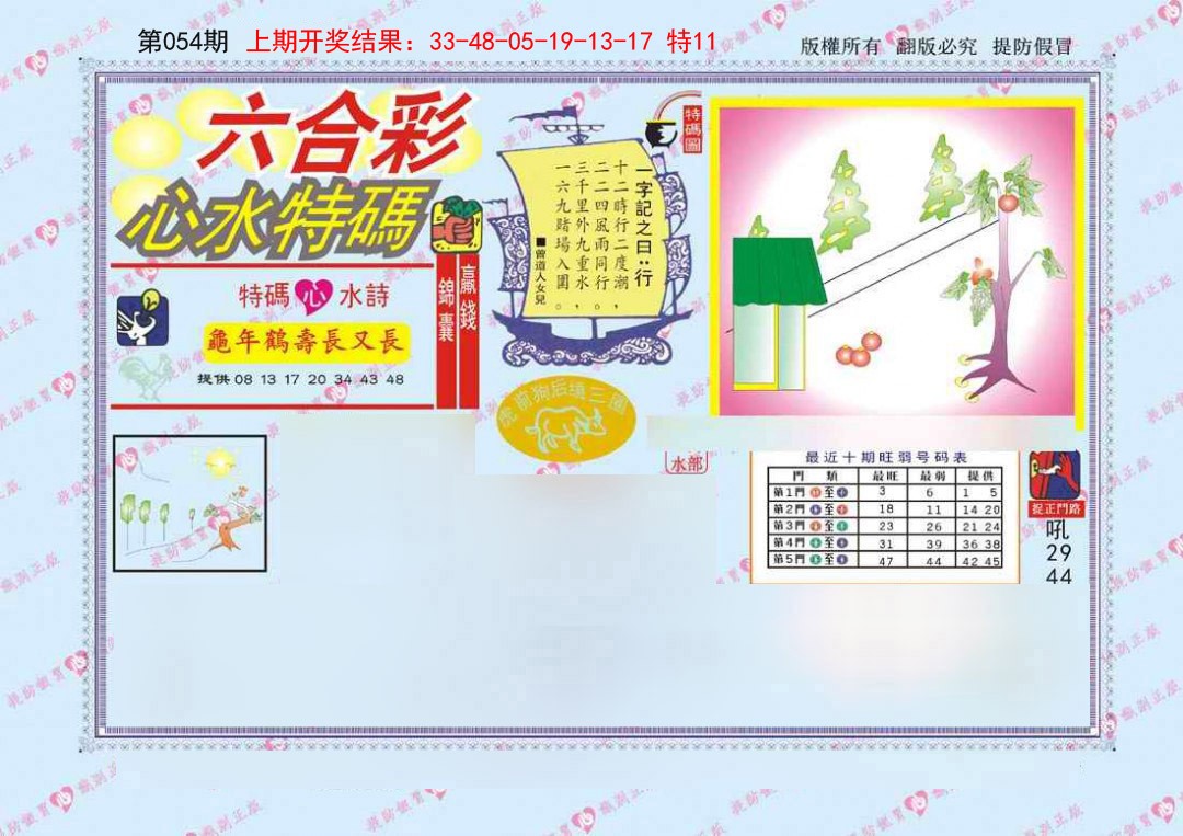 054期心水特码[图]