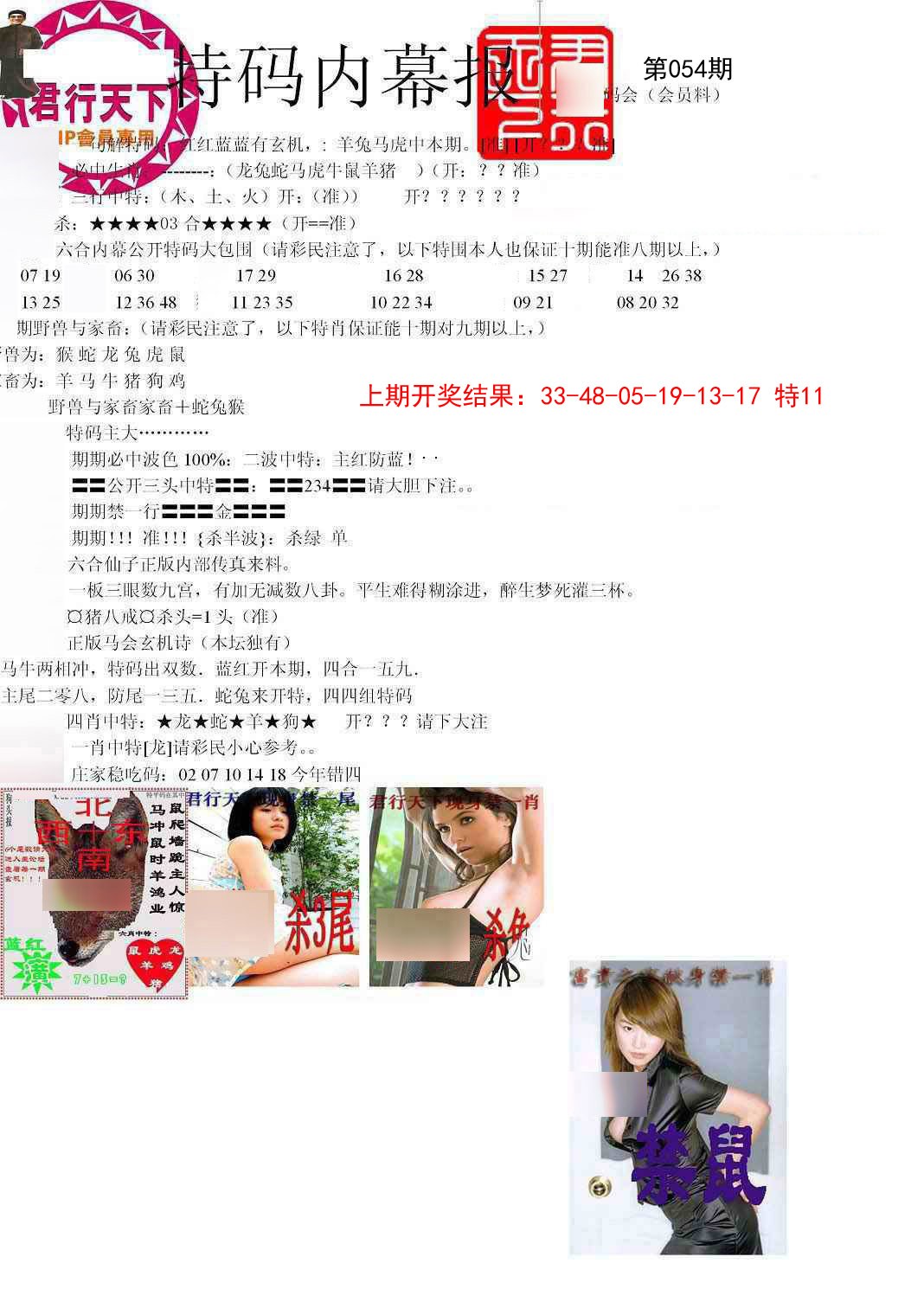 054期特码内幕报[图]