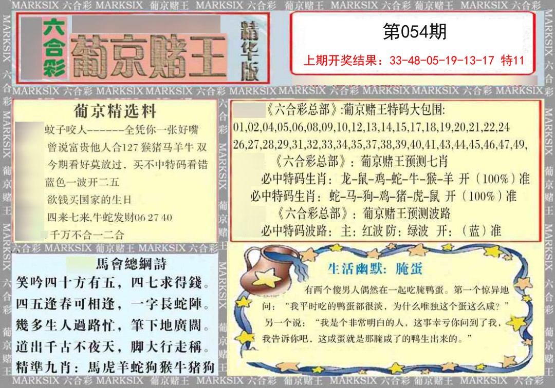 054期葡京赌王（正版）[图]