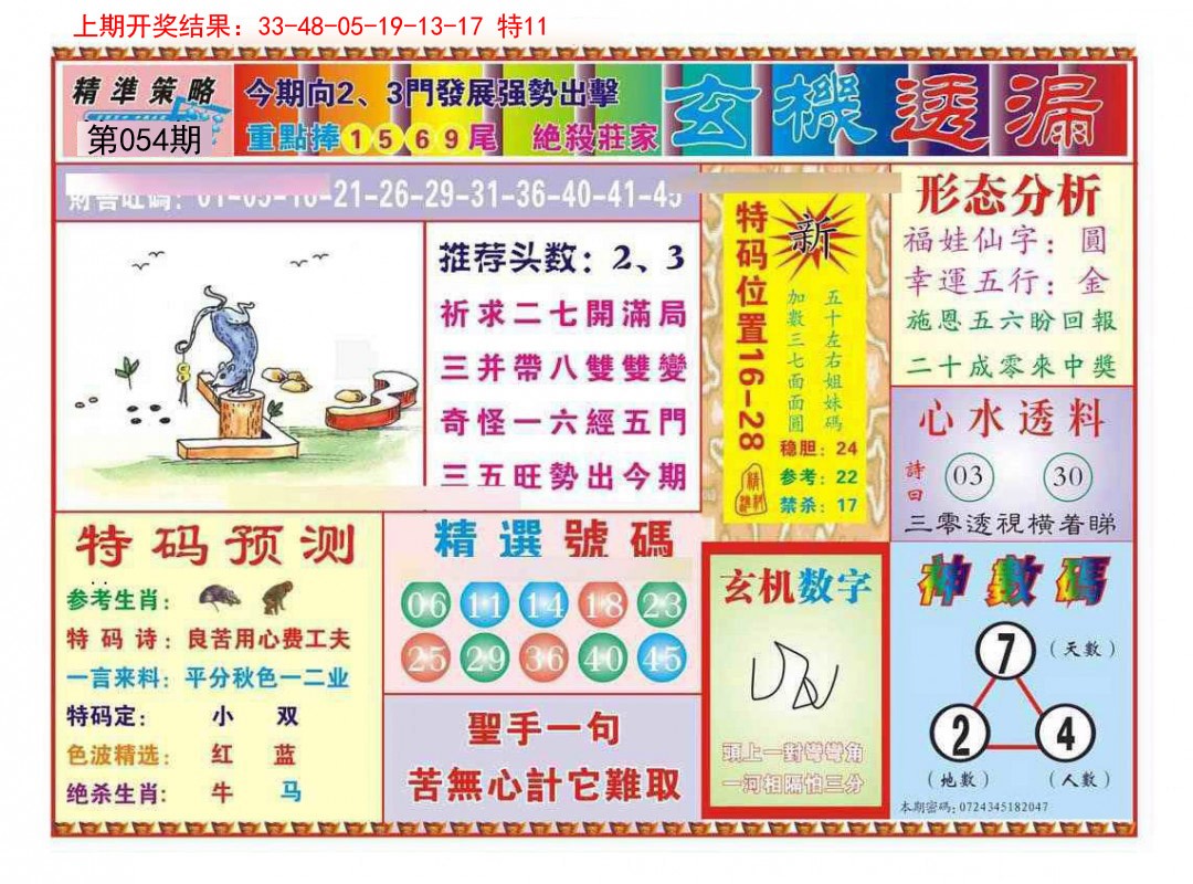 054期玄机透漏[图]