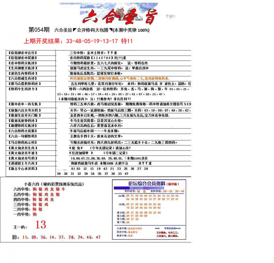 054期六合圣旨[图]