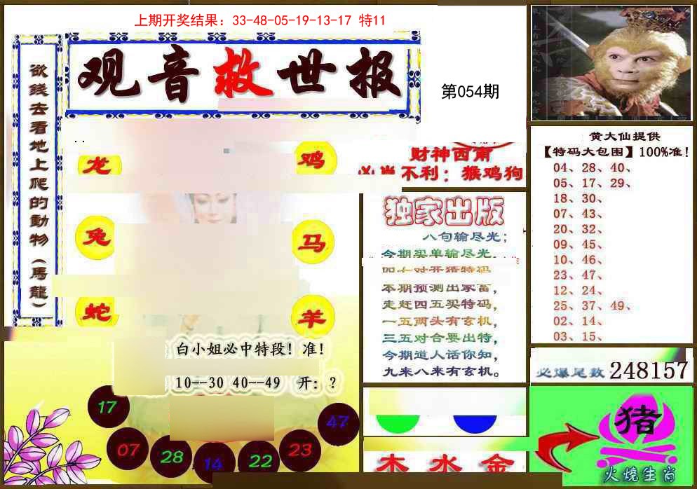 054期(另)观音救世密报[图]