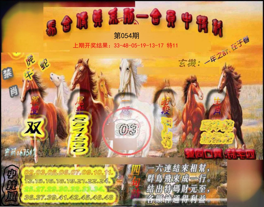 054期马会传真-会员报[图]
