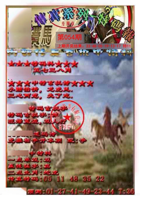 054期马会传真-特码报[图]