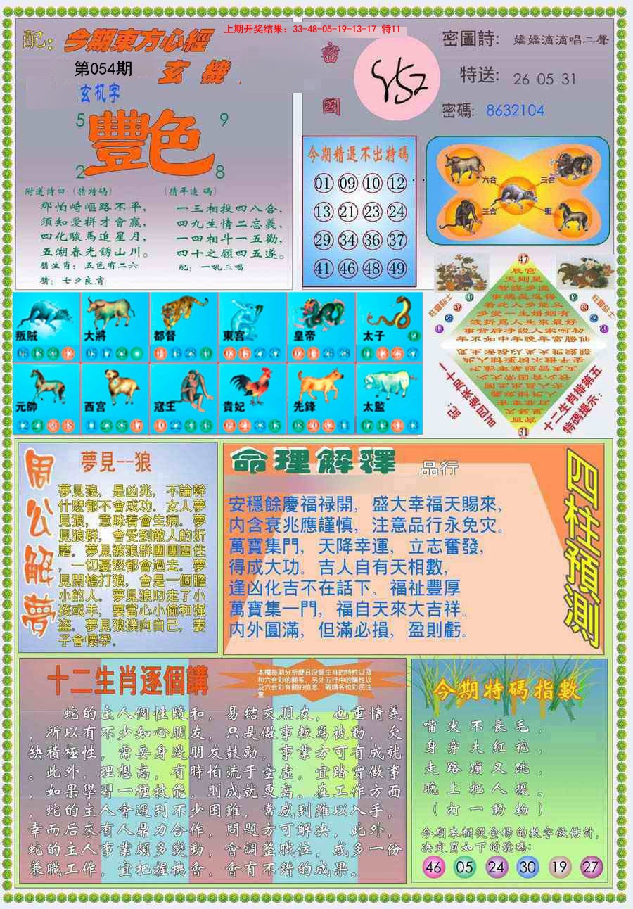 054期(新版)东方心经B[图]