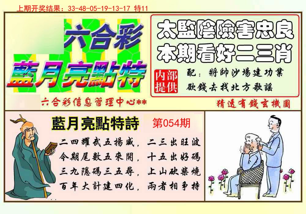 054期蓝月亮点特码[图]