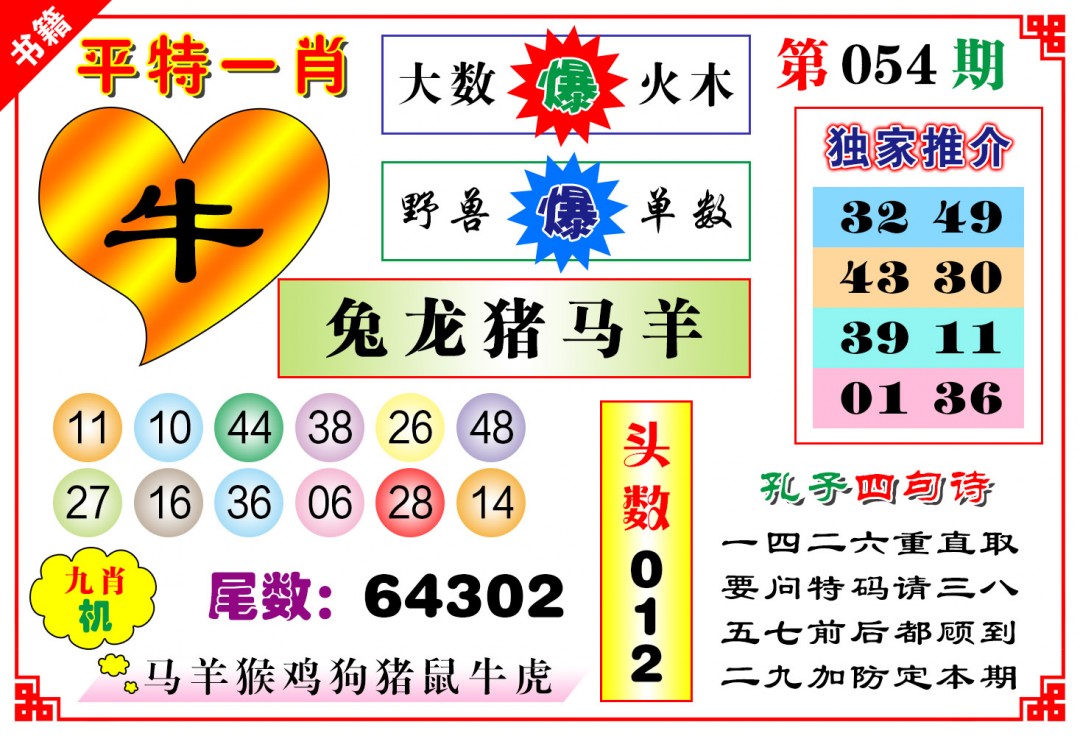 054期澳门九龙心水[图]