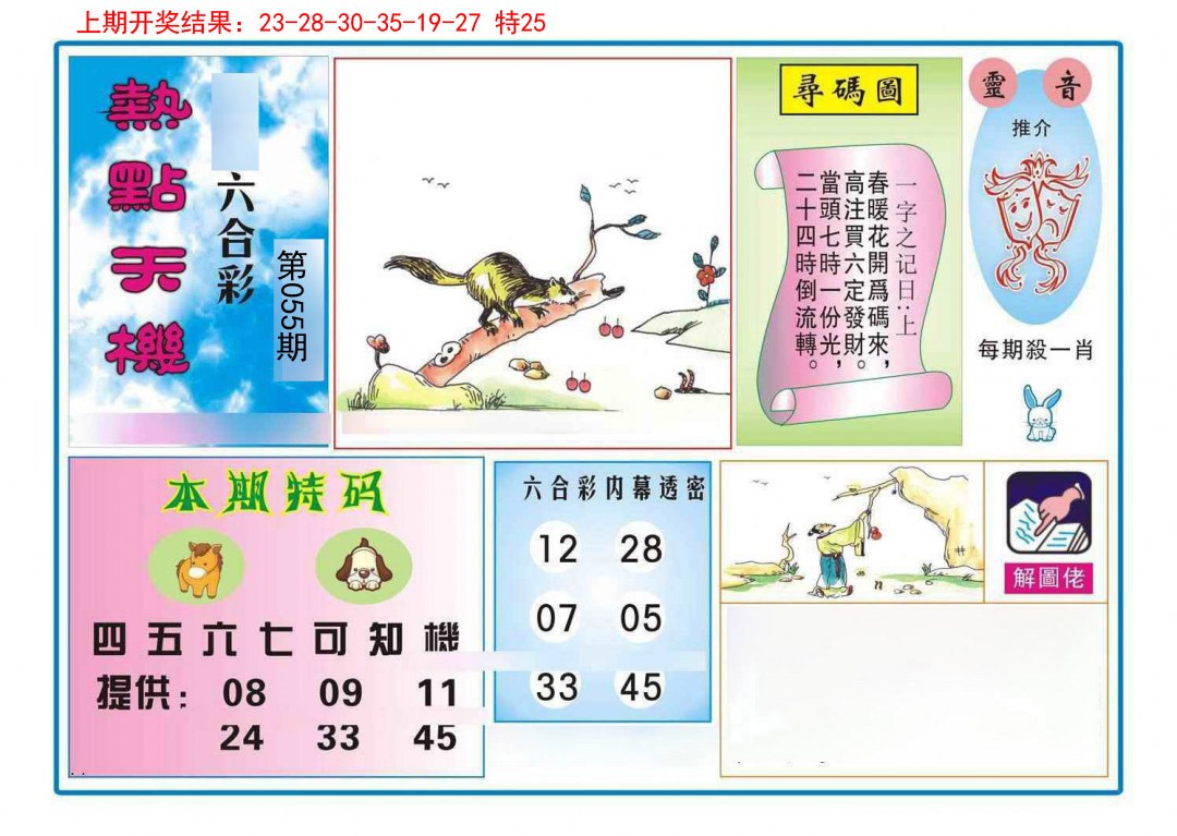 055期热点天机[图]