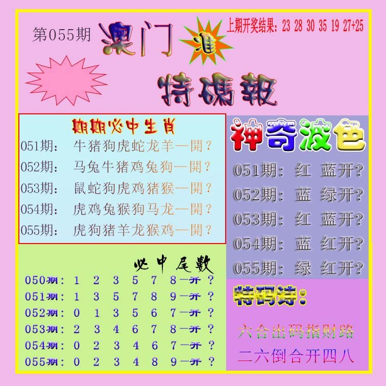 055期生财有道特码报[图]