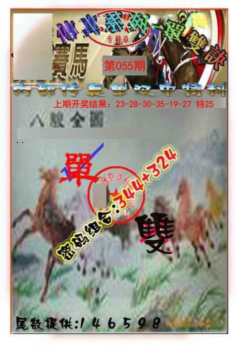 055期马会传真-单双诀[图]