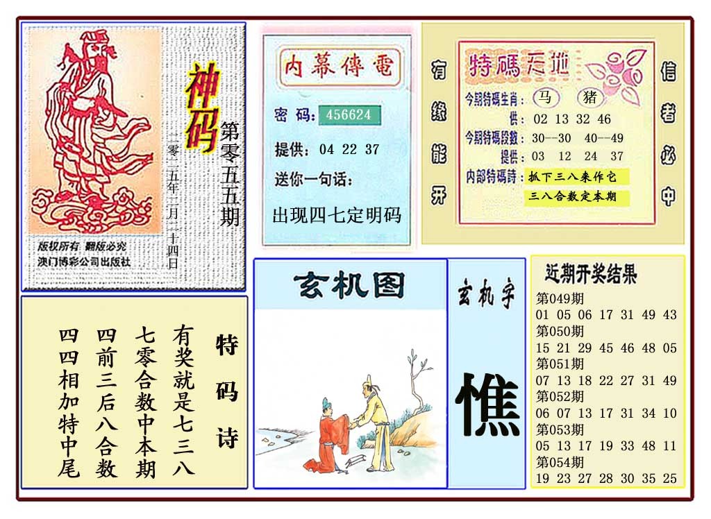 055期黄大仙神码[图]
