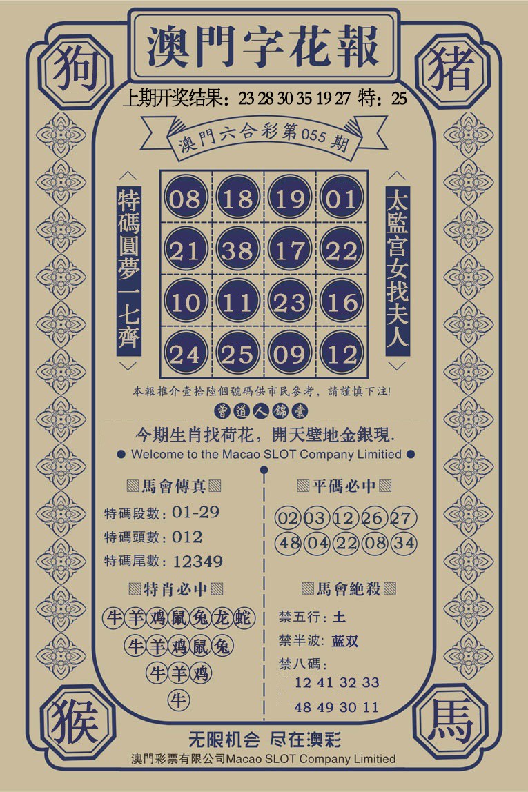 055期澳门字花报[图]