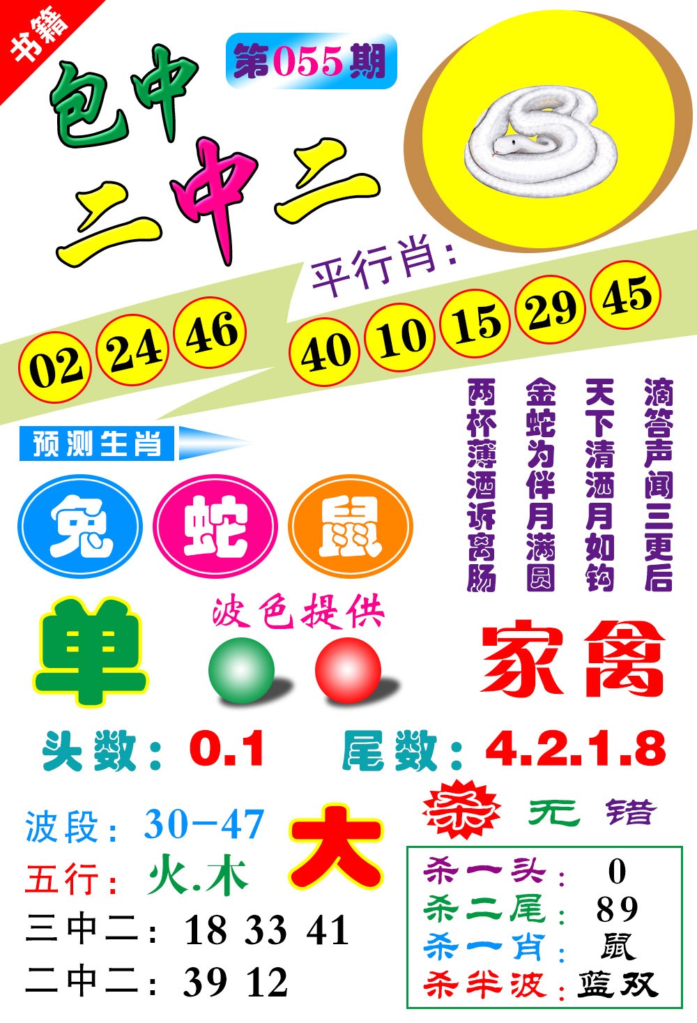055期澳门预测生肖[图]