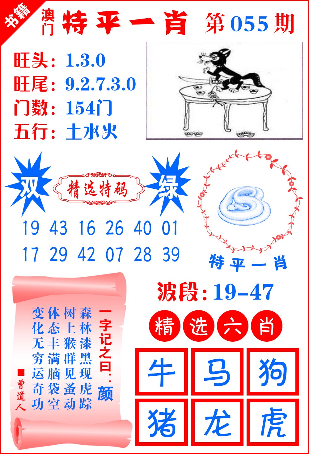 055期澳门喜气洋洋[图]