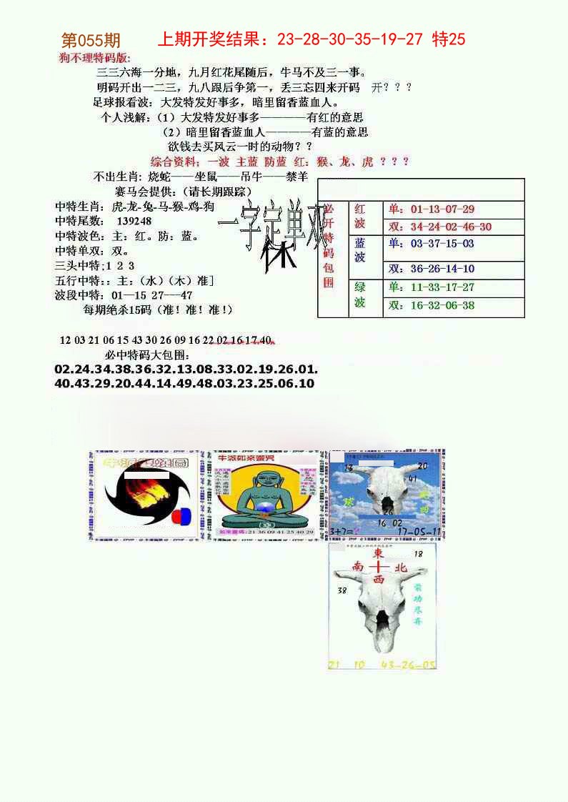 055期狗不理特码报[图]