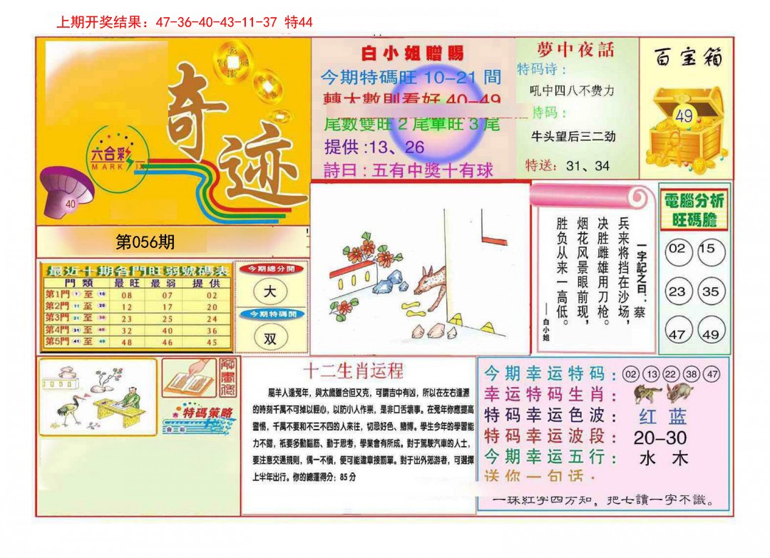 056期九龍奇迹A(推荐)[图]