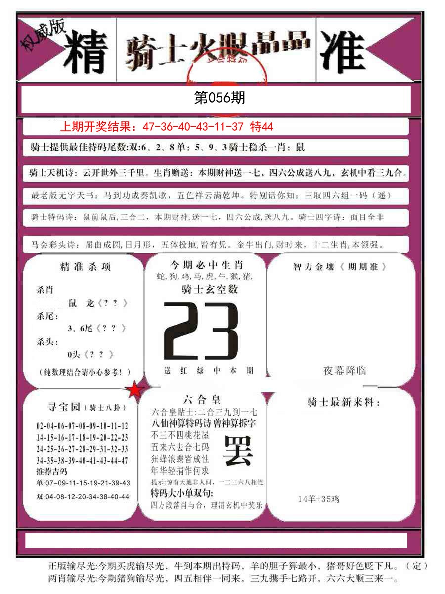 056期骑士火眼晶晶B[图]