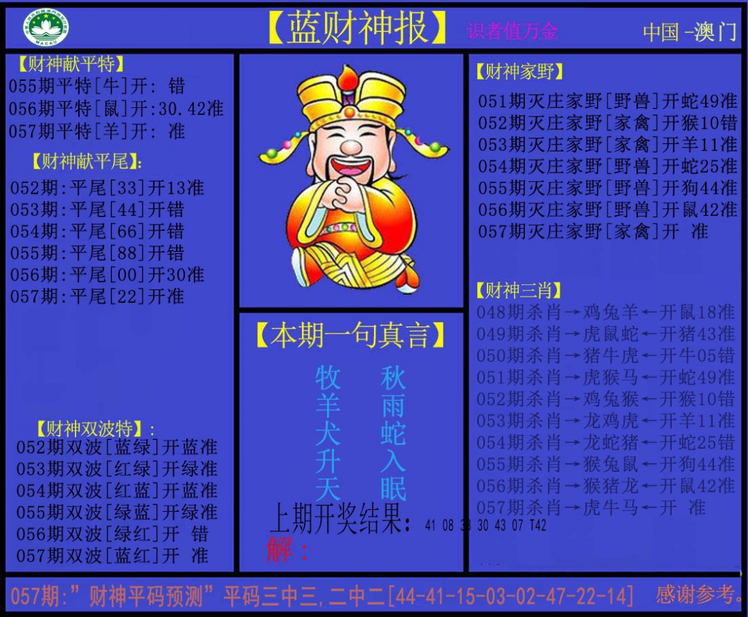 057期蓝财神[图]