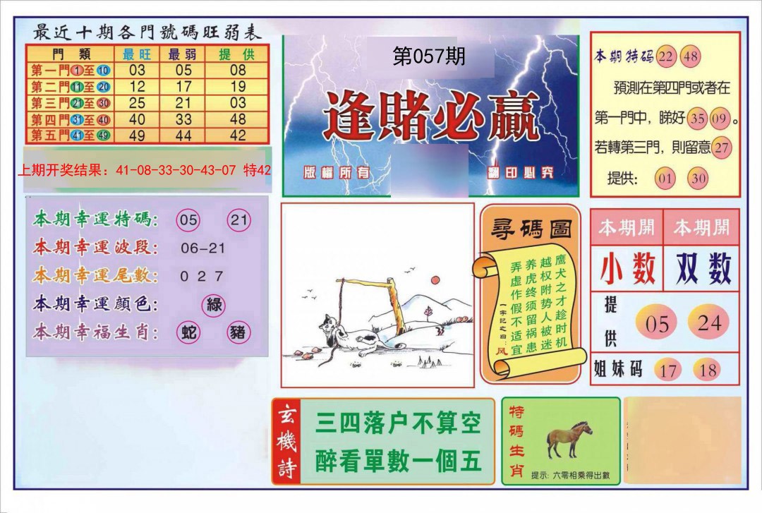 057期逢赌必羸[图]