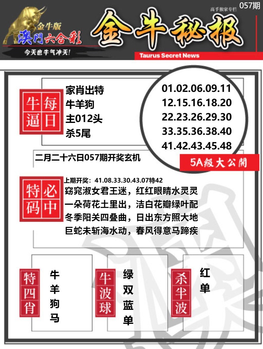 057期金牛秘报A[图]