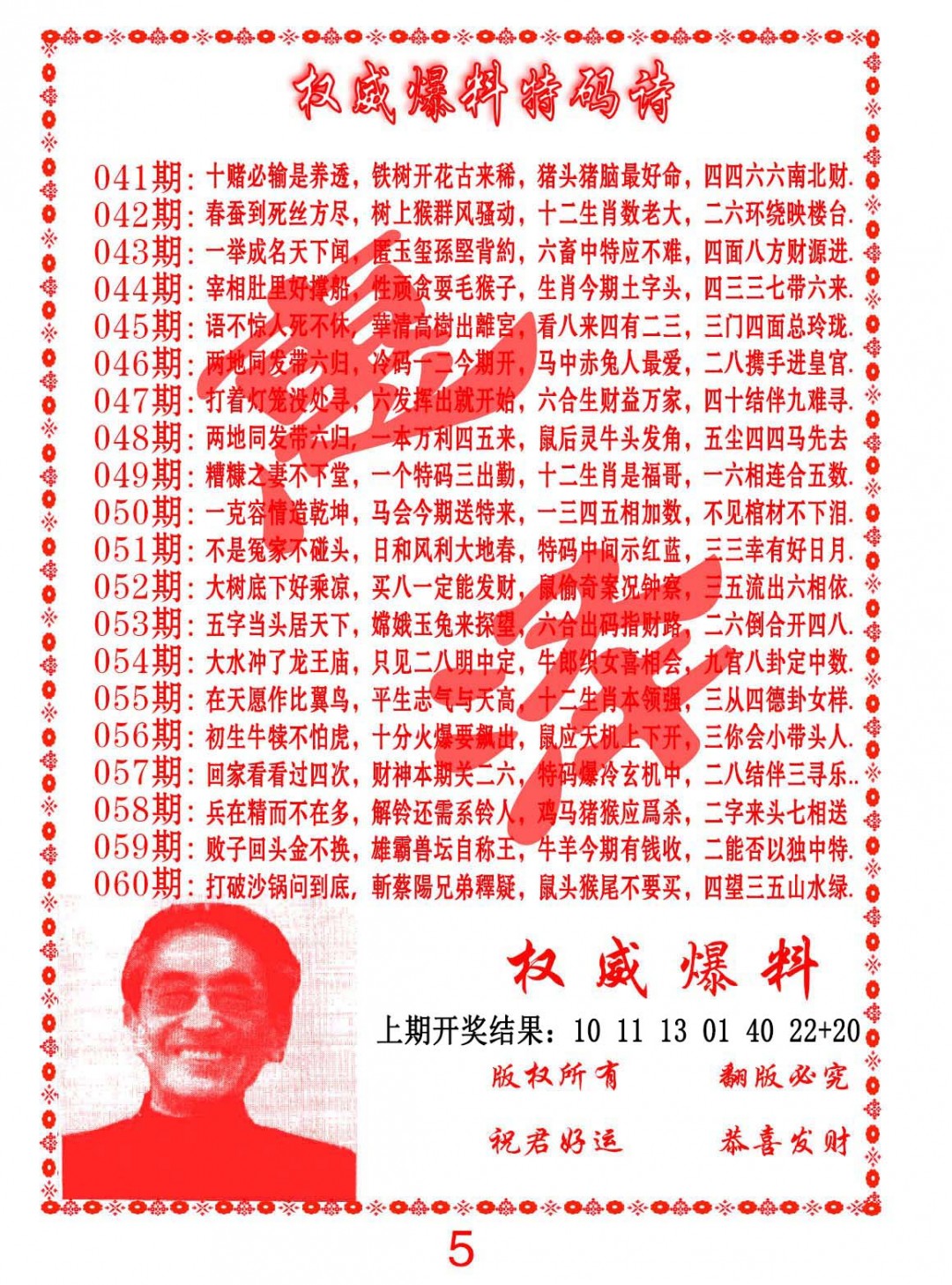 058期权威爆料特码诗[图]