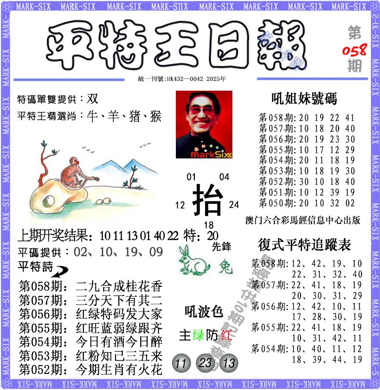 058期平特王日报[图]
