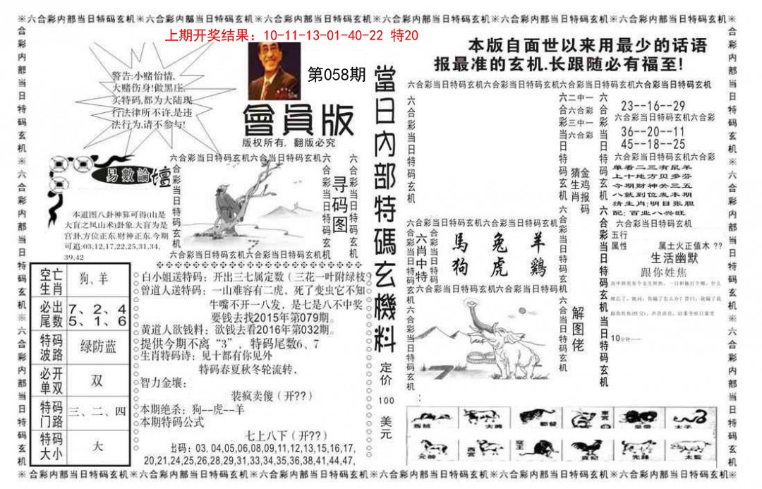 058期当日特码玄机报[图]