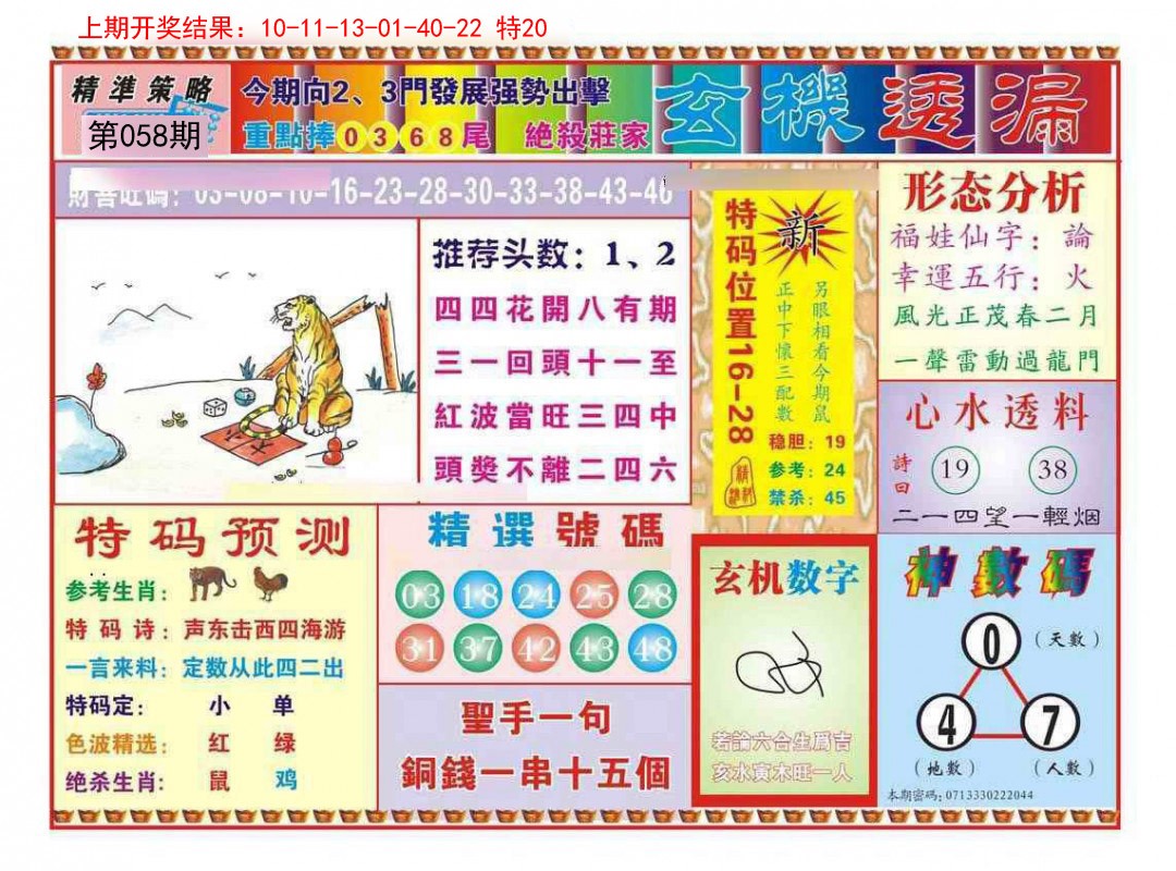 058期玄机透漏[图]