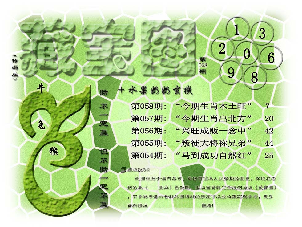 058期(水果奶奶藏宝图)正版[图]