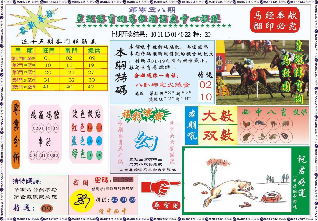 058期体育网马经图[图]